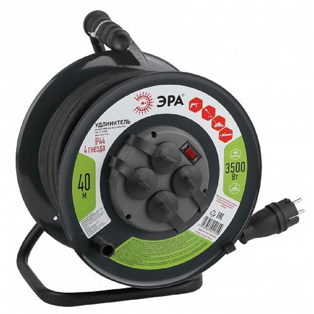 ЭРА Б0043059 Удлинитель силовой RMx-4es-3x2.5-40m-IP44(KG) на м. катушке c/з 4 гн 40м КГ 3х2.5 фото 1