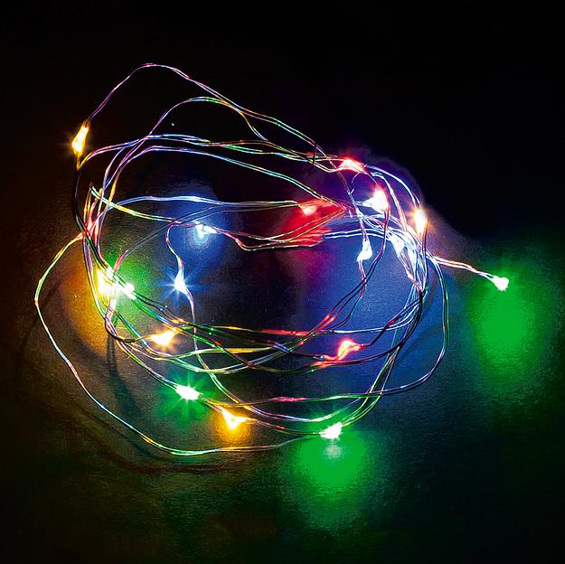 Гирлянда линейная LED мульти 2м от батареек фото 2