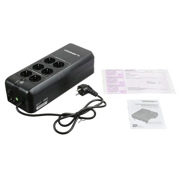 Источник бесперебойного питания Ippon Back Verso 400 200Вт 400ВА черный фото 5