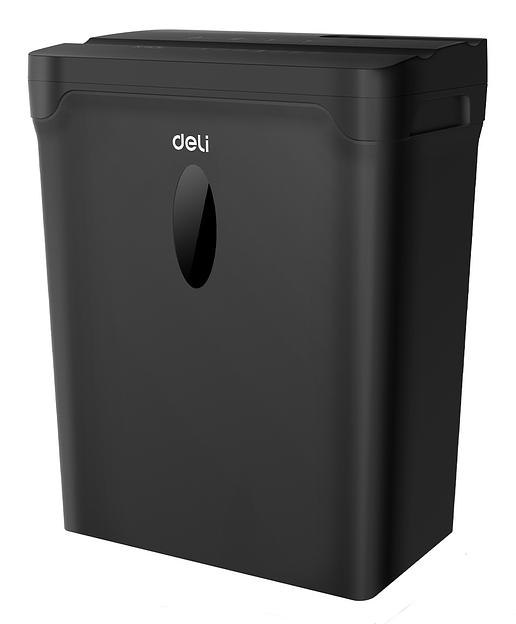 Шредер Deli ET014 черный с автоподачей (секр.P-4) фрагменты 5лист. 10лтр. пл.карты фото 1