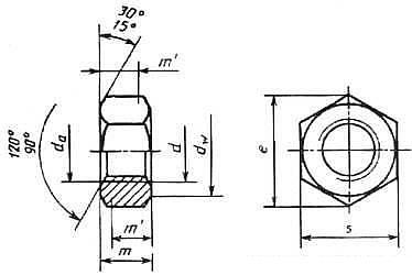 Гайка ГОСТ 10605-94 (шестигранная с диаметром резьбы свыше 48 мм) фото 2