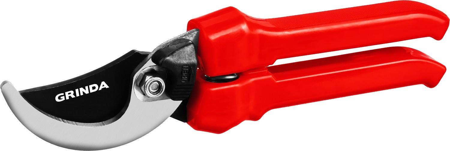 GRINDA G-33, 200 мм, закаленные лезвия, тефлоновое покрытие, пластиковые рукоятки, плоскостной секатор (40211) фото 1