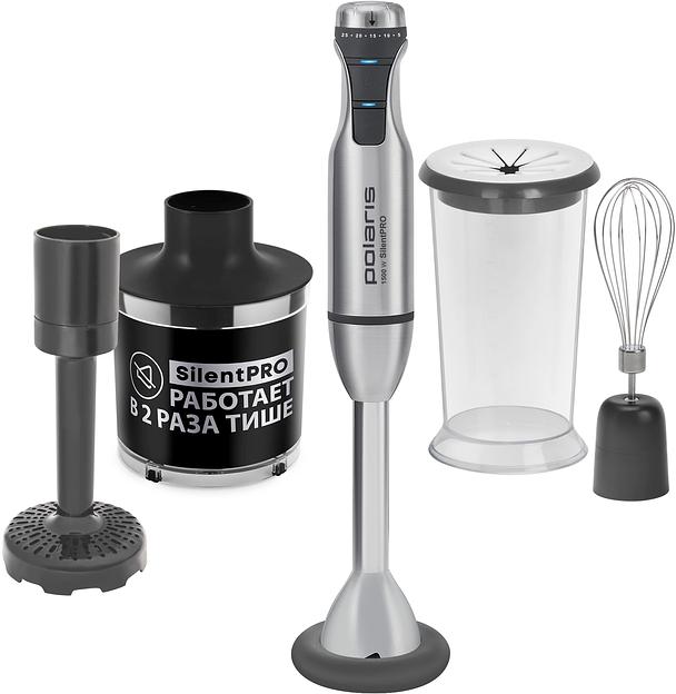 Блендер погружной Polaris PHB 1583L Silent 1500Вт серебристый фото 1