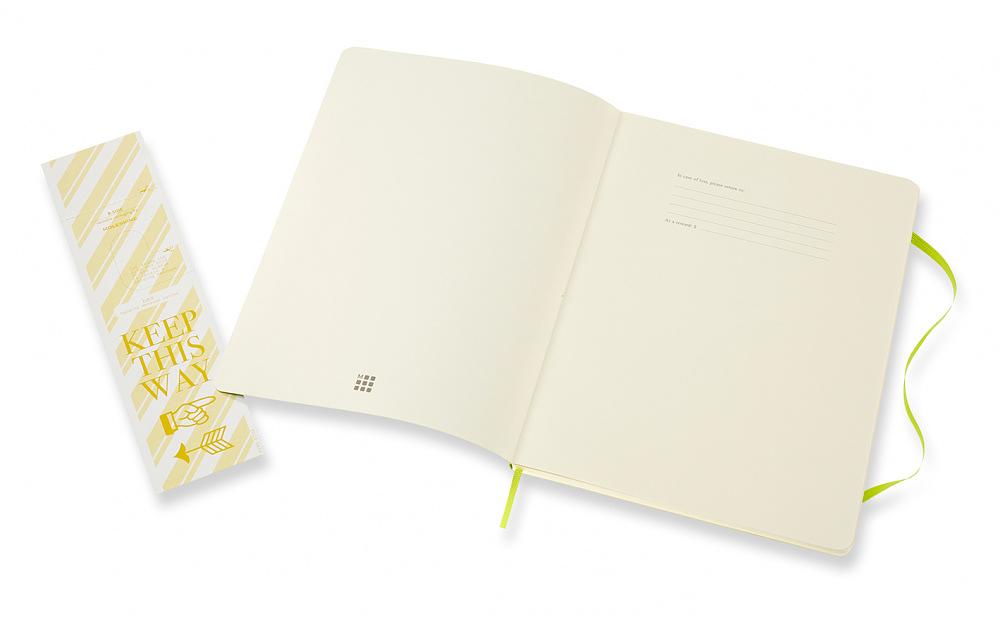 Блокнот Moleskine CLASSIC SOFT QP621C2 XLarge 190х250мм 192стр. линейка мягкая обложка лайм фото 3