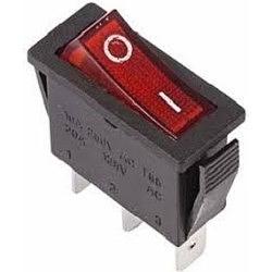 Rexant 36-2210 Выключатель клавишный 250V 15А (3с) ON-OFF красный с подсветкой фото 1