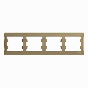 Systeme electric GSL000404 GLOSSA 4-постовая РАМКА, горизонтальная, ТИТАН фото 2