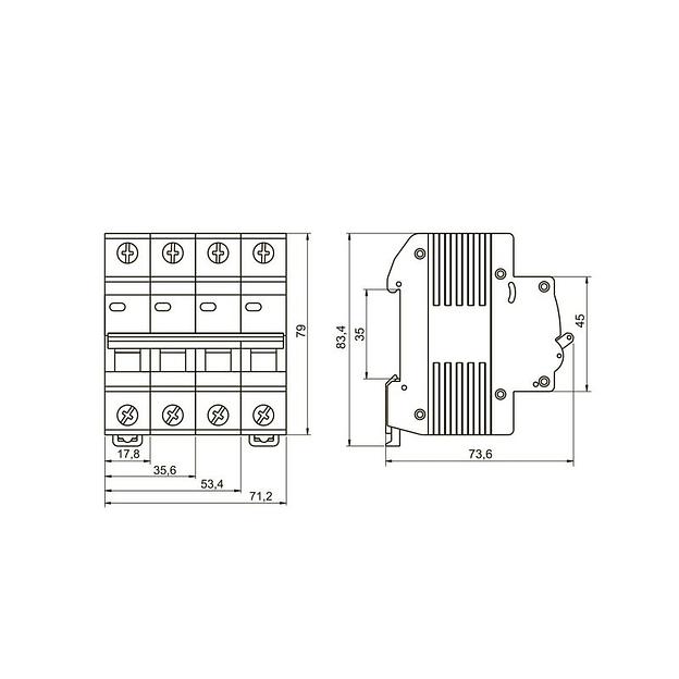 Автоматический выключатель трёхполюсный 63А IEK фото 3