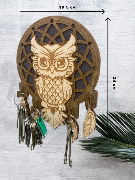 Ключница деревянная настенная SCHcom «Ловец снов» 24х16 см фото 3