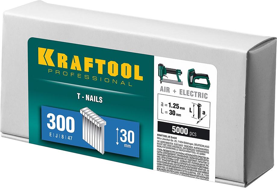 KRAFTOOL гвозди тип 300 (47/J/ F), 30 мм, калибр 18GA. 5000 шт (31785-30) фото 2