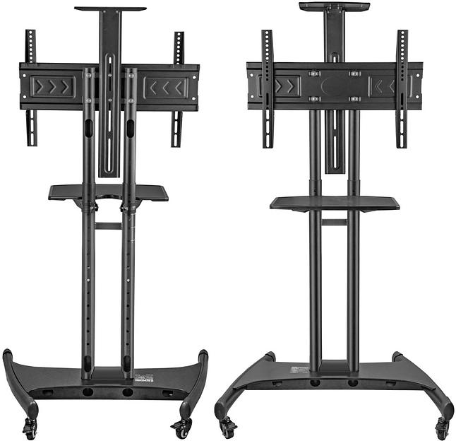 Стойка для телевизора Kromax OMEGA-17 серебристый/береза 32"-80" макс.50кг напольный поворот и наклон фото 3
