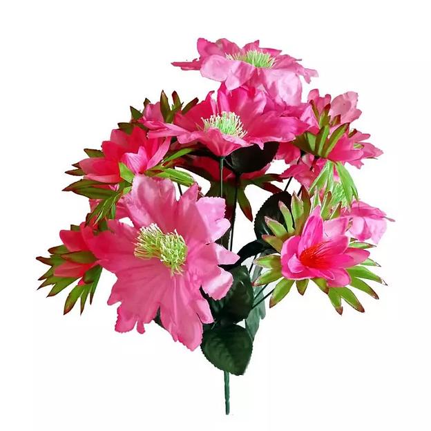 Букет георгинов с клематисом 12 голов (6+6) 38см 094-516+344 фото 2