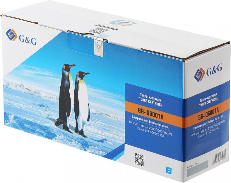 Картридж лазерный G&G GG-Q6001A голубой (2000стр.) для HP CLJ 1600/2600N/M1015/M1017 фото 1