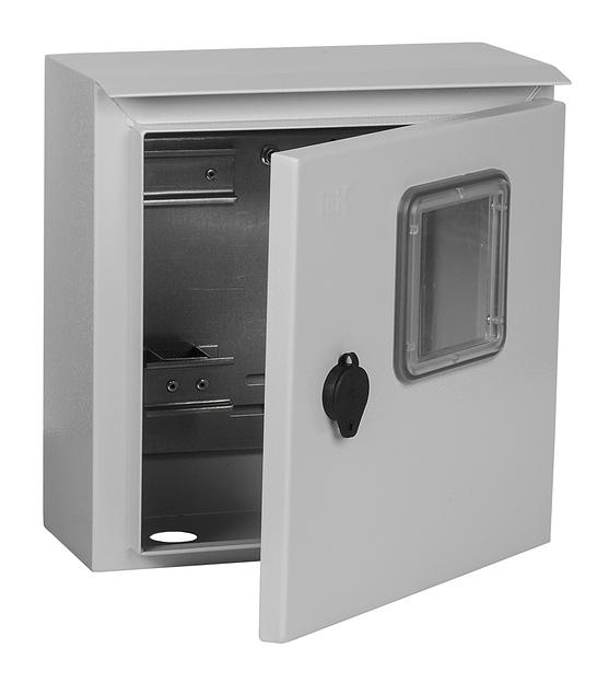 Щит распределительный IEK MKM51-N-01-54 ЩУ 1/1-0 У1 IP66 навесной 300мм 150мм 310мм 6мод. металл IP66 серый с возможностью установки счетчика (упак.:1шт) фото 1