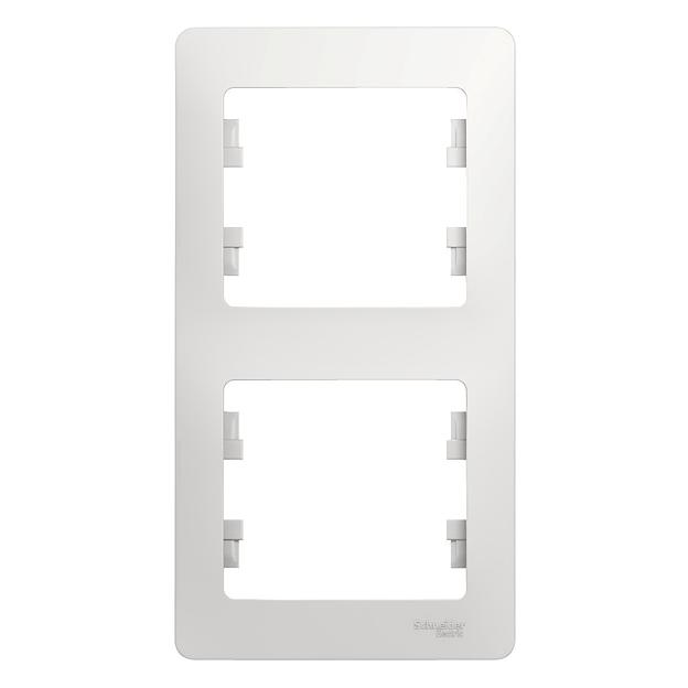 Systeme electric GSL000106 GLOSSA 2-постовая РАМКА, вертикальная, БЕЛЫЙ фото 2