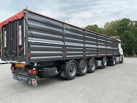 Полуприцеп-Зерновоз бортовой Тонар 99892 60 куб.м 3+1 ось фото 4