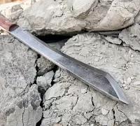 Мачете №1 из кованой стали 95Х18 фото 2