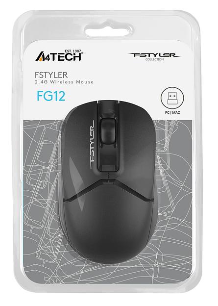 Мышь A4Tech Fstyler FG12 черный оптическая (1200dpi) беспроводная USB (3but) фото 10