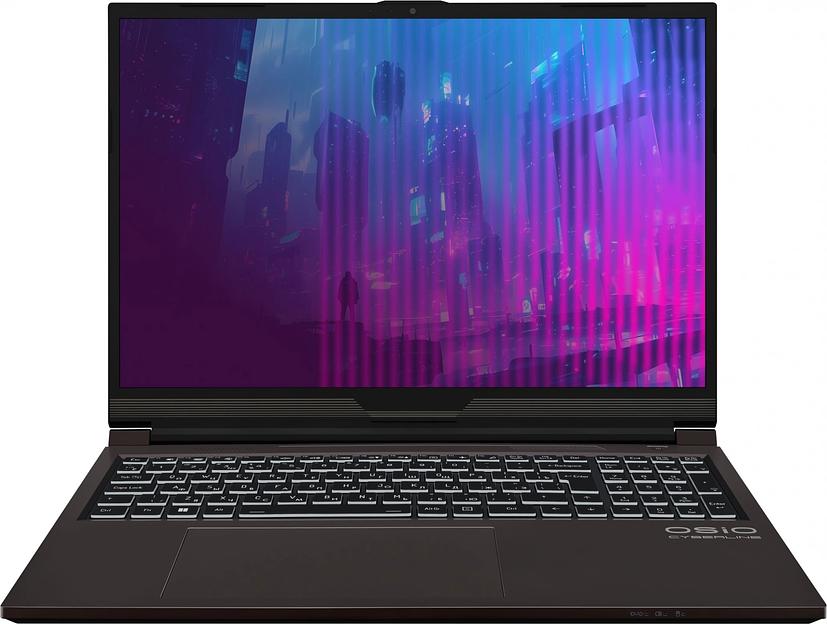Ноутбук Osio CyberLine C160i-004 Core i7 12650H 16Gb SSD512Gb NVIDIA GeForce RTX4060 8Gb 16" IPS WUXGA (1920x1200) noOS brown WiFi BT Cam 3410mAh фото 1