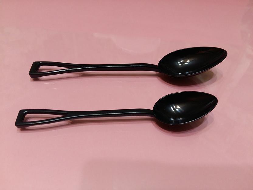 Ложка чайная одноразовая черная ОПТ фото 5