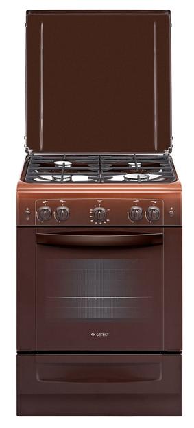 Плита Газовая Gefest ПГ 6100-02 0310 коричневый (металлическая крышка) реш.чугун фото 1