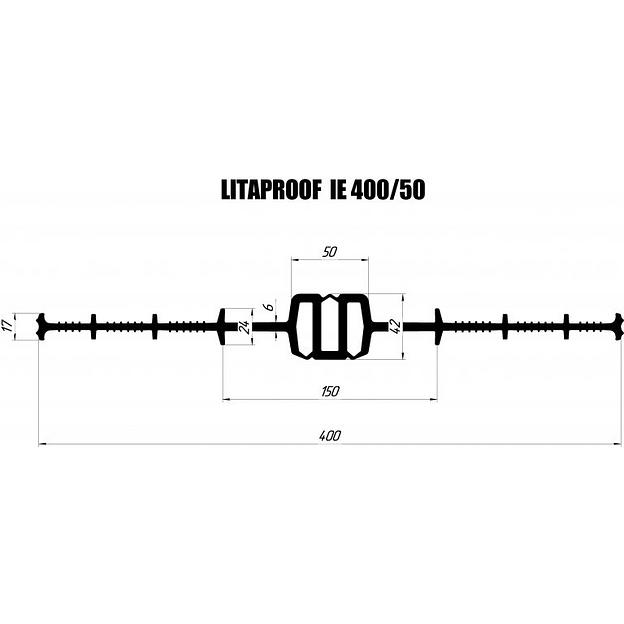 Внутренняя угловая гидрошпонка Litaproof IE-400/50 для разноуровневых деформационных швов фото 1