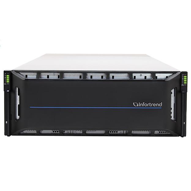 Сетевой накопитель Infortrend CS 2060D-J 4U/60bay, scale-out NAS, dual nodes subsystem including 2x4 Core CPU, 128GB (8x16GB), 8x10GbE(SFP+), 4x12Gb/s SAS EXP. Ports, 2x(PSU+FAN), 2x(SuperCap.+flash), 60 x 3.5" drive trays and rackmount kit, scale out to фото 1