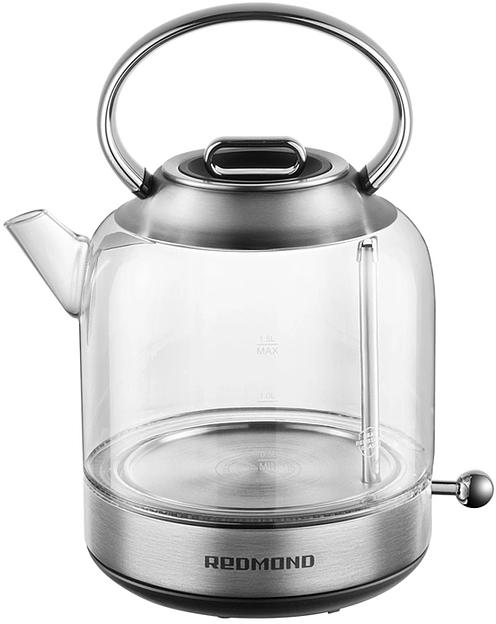 Чайник электрический Redmond KG221 1.5л. 2200Вт серебристый матовый корпус: стекло/сталь фото 1