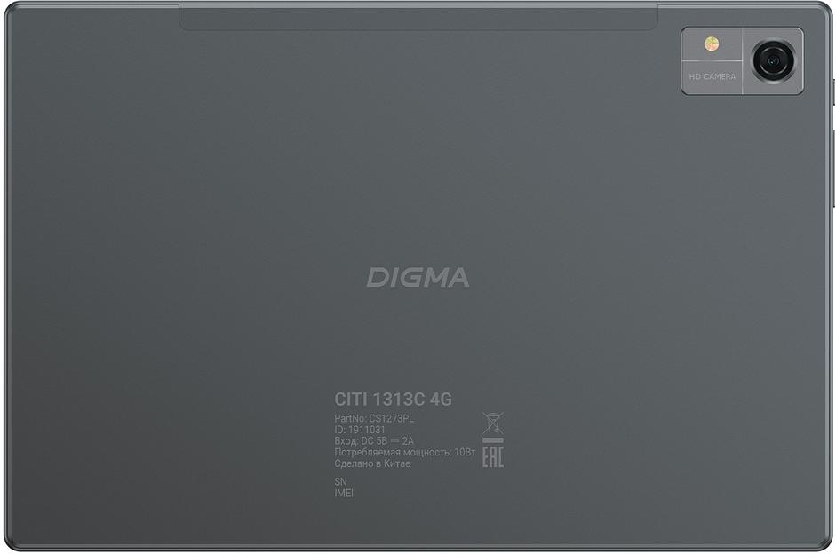 Планшет Digma CITI 1313C 4G SC9863A1 (1.6) 8C RAM3Gb ROM32Gb 10.1" IPS 1280x800 3G 4G Android 13 темно-серый 5Mpix 2Mpix BT GPS WiFi Touch microSD 128Gb 6000mAh фото 2
