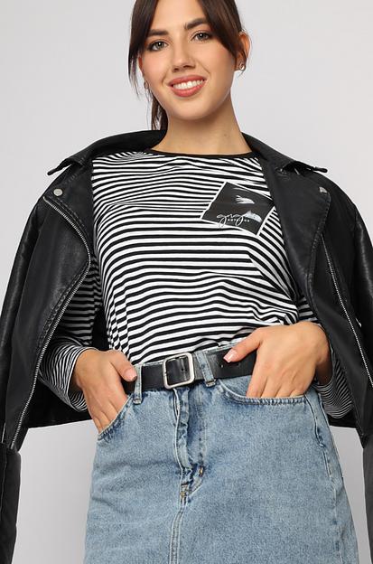 Женский лонгслив Style Magro «База», чёрный, опт фото 3