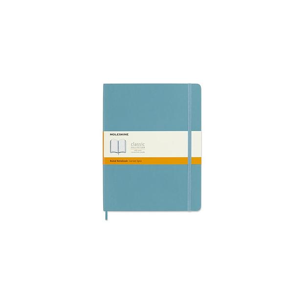 Блокнот Moleskine Classic Soft, 192стр, в линейку, мягкая обложка, голубой [qp621b35] фото 1
