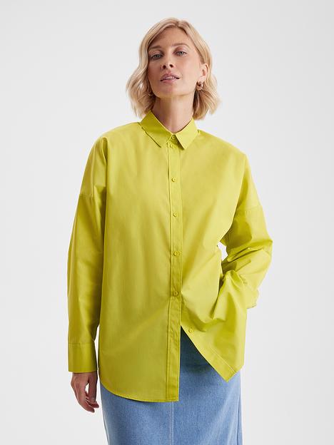 Рубашка из смесового хлопка, лайм, опт фото 1