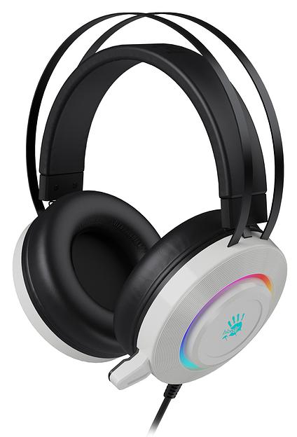 Наушники с микрофоном A4Tech Bloody G521 белый 2.3м мониторные оголовье (G521 (WHITE)) фото 1
