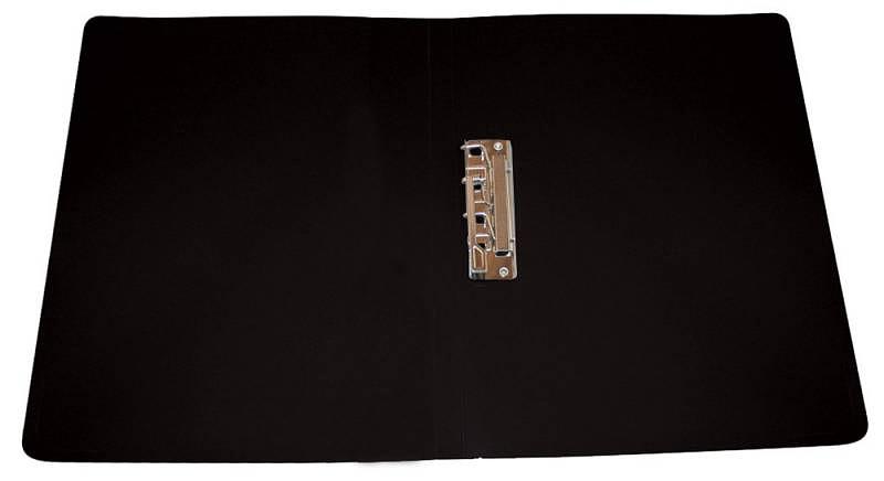 Папка метал.зажим Бюрократ -PZ05CBLCK A4 пластик 0.5мм торц.наклейка черный фото 2