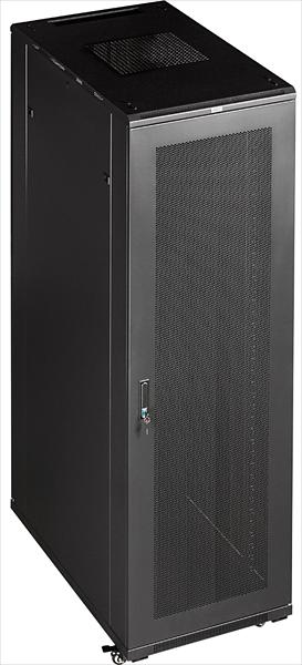 Шкаф 19" Business, 42U 800x1200, черный, передняя дверь стекло, задняя дверь распашная металл (TWT-CBB-42U-8x12-G1) фото 1