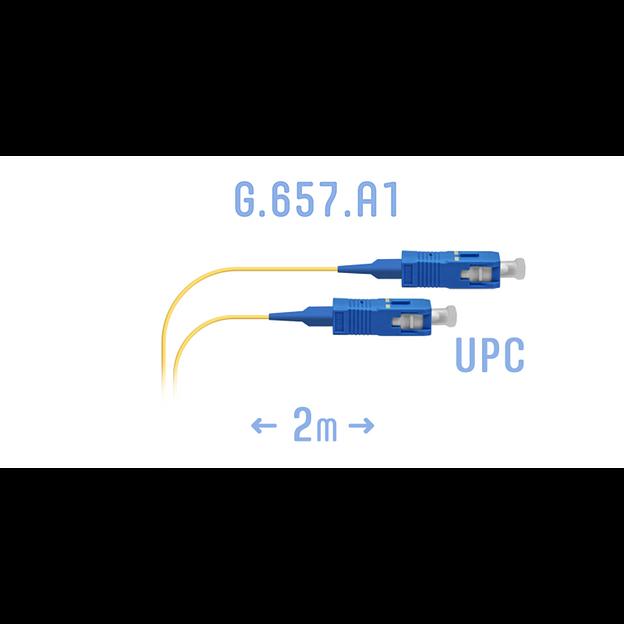 Шнур монтажный оптический SC/UPC SM G.657.A1 2 метра фото 1