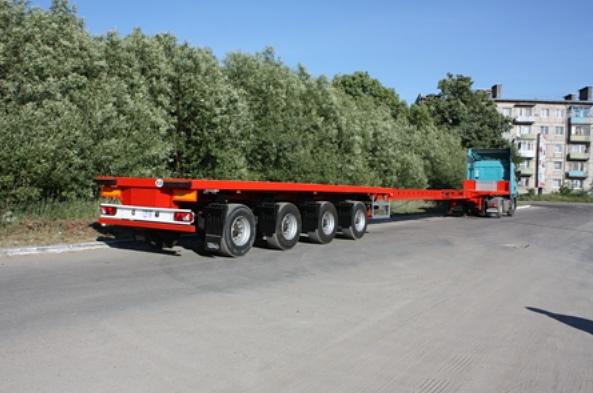 Четырехосный полуприцеп с телескопической вставкой фото 1