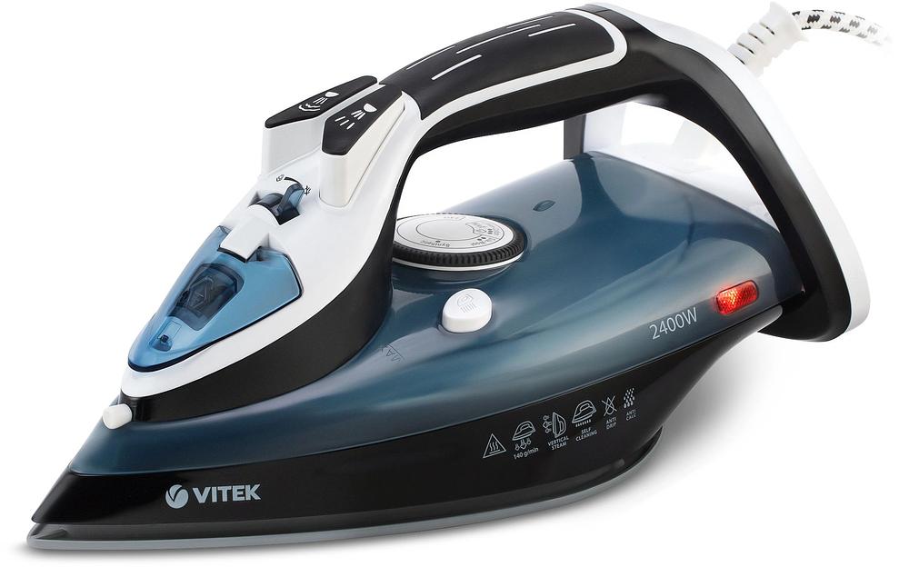 Утюг Vitek VT-8304 2400Вт черный/белый/синий фото 1