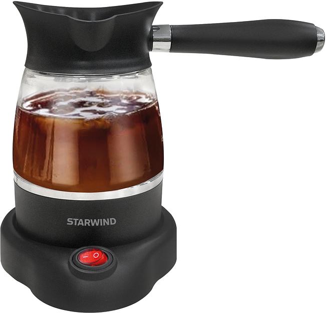 Кофеварка электрическая турка Starwind STG6054 600Вт черный/серебристый фото 1