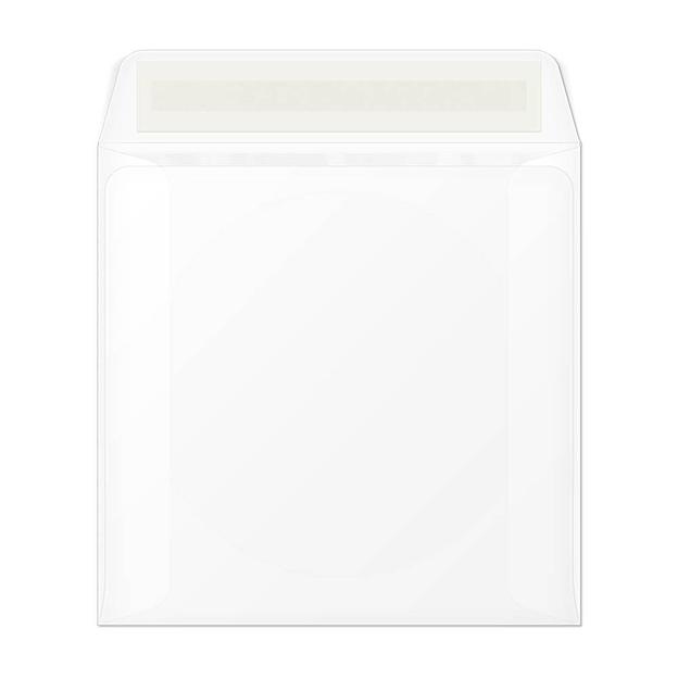 Конверт для CD/DVD бумажный с окном, с клейким клапаном, белый (100шт.) фото 2