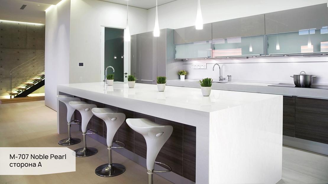 Кварцевый камень Grandex «M-707 А Noble Pearl» ОПТ фото 3