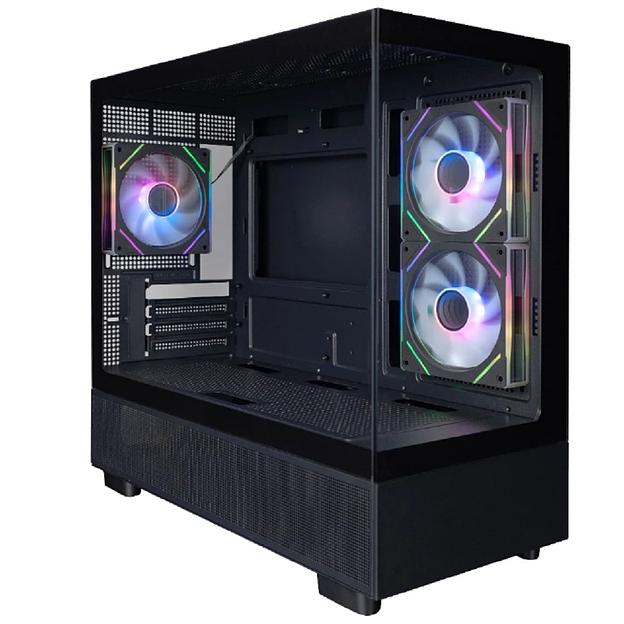 1STPLAYER MIKU Mi5 ARGB Black / mATX / 3x120mm ARGB fans / Mi5-BK-2FC7R-1FC7 фото 1