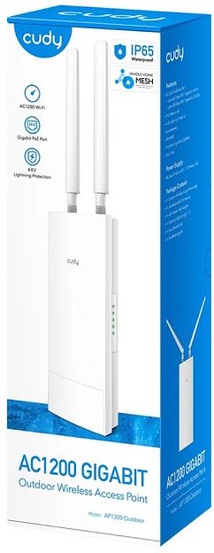 Повторитель беспроводного сигнала Cudy AP1300 Outdoor AC1200 Wi-Fi белый фото 5