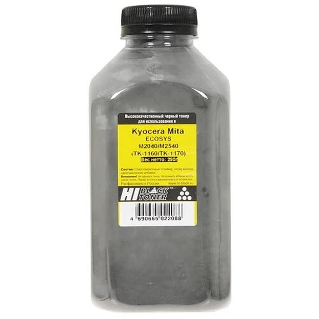 Hi-Black Тонер TK-1160/TK-1170 для Kyocera ECOSYS M2040/M2540 Bk, 290 г, банка фото 1