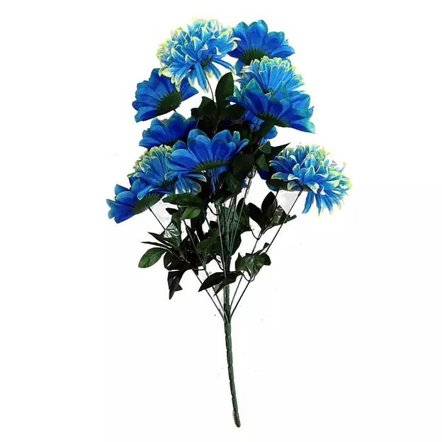 Букет георгинов с хризантемами 13 голов (2 вида 8+5) 82см 006-637+684 фото 3