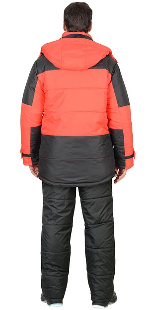 Костюм «Сириус-Европа» зимний куртка и брюки, красный с черным ОПТ фото 3