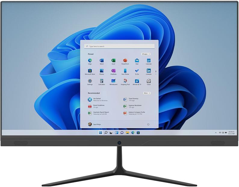 Моноблок IRU P231 23.8" Full HD Cel N4020 (3.6) 8Gb SSD256Gb noOS GbitEth WiFi BT 120W Cam черный 1920x1080 фото 1