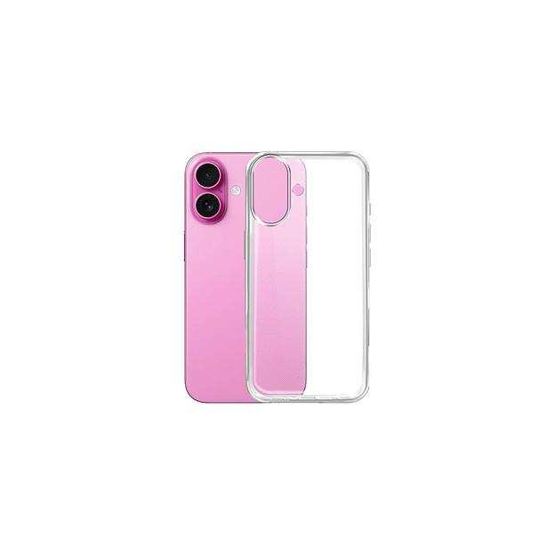 Чехол (клип-кейс) BORASCO Silicone Case, для Apple iPhone 16, прозрачный [73514] фото 1