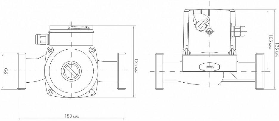 Насос циркуляционный Джилекс Циркуль 32/40 80Вт 3300л/час (3240) фото 7