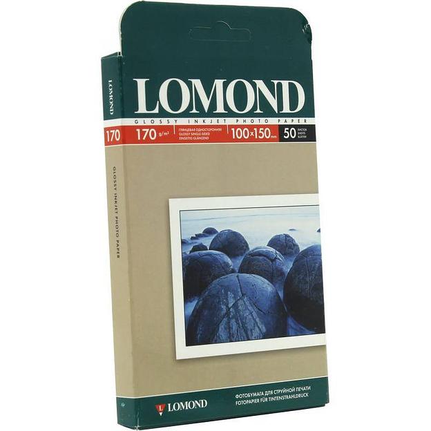 Фотобумага LOMOND Односторонняя, глянцевая, 10 х 15см / 170гр./ 50 листов фото 1