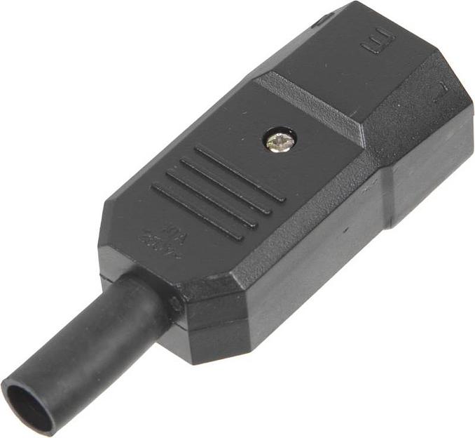 Вилка Lanmaster LAN-IEC-320-C14 IEC 60320 C14 10A 250V black фото 1